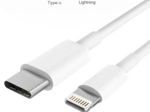 Cablu USB3.1 type C - Apple lightning 1m alb