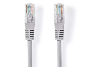Cablu UTP Nedis Cat5e mufat 0.5m patch cord gri