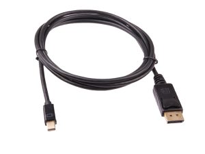 Cablu video mini DisplayPort tata la DisplayPort tata 1.8m contacte aurite negru