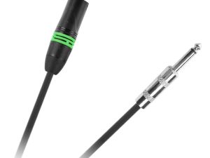 Cablu XLR 3 pini tata - JACK 6.35 mm MONO tata 3m negru BST PRO