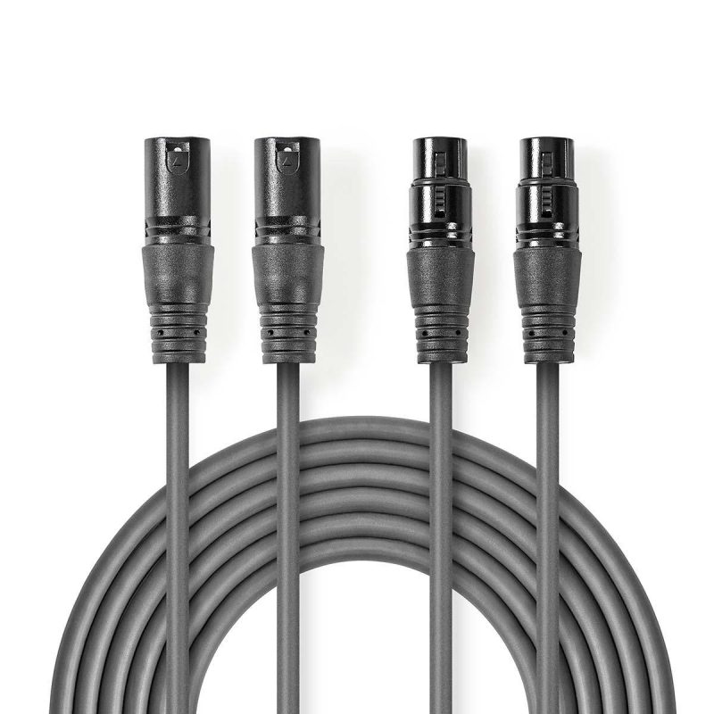 cablu-xlr-stereo-premium-nedis-05m-2x-xlr-3-pini-tata-2x-xlr-3-pini-mama-gri-coth15030gy05