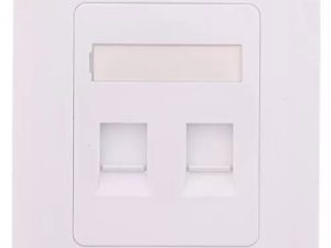 Capac priza RJ45 fara Keystone 2 porturi alb Well