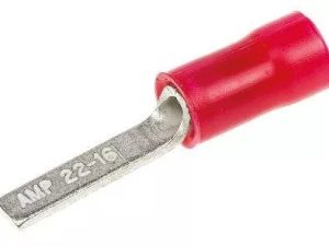 Capat plat 2.95mm 0.26/1.65mm2 crimpat pe cablu izolata rosu TE Connectivity 131443