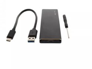 Carcasa SSD M2 SATA USB 3.1 negru cablu USB Type C inclus