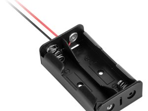 Carcasa suport 2x 18650 soclu cu fire terminale 10cm