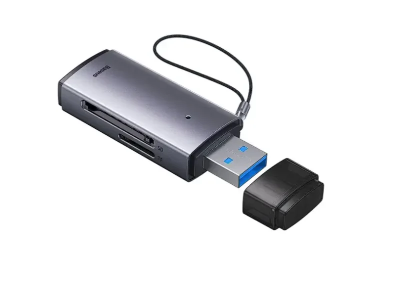 card-reader-extern-baseus-lite-wkqx060013-usb-30-citeste-scrie-sd-microsd-480mbps-maxim-512gb-metalic-gri