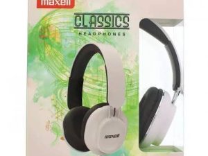 Casti clasice alb stereo cu fir Maxell