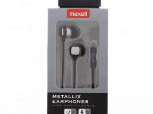 Casti Metallix gri Maxell cablu plat cu microfon