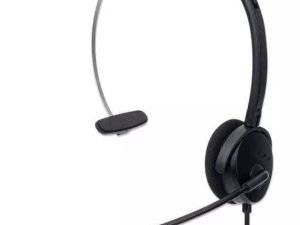 Casti mono On-Ear cu microfon USB control volum 1.5m 179867 Manhattan