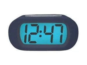 Ceas cu alarma afisaj LCD albastru Quartz 3x AAA