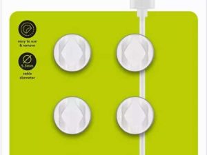 Cleme pentru gestionarea cablurilor cu 2 sloturi Goobay set 6buc alb
