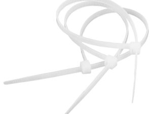 Coliere plastic 2.5 mm x 15 cm alb 100buc