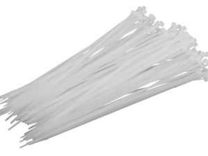 Coliere plastic fasete legatura UV rezistente albe 4.8x400mm PROLINE