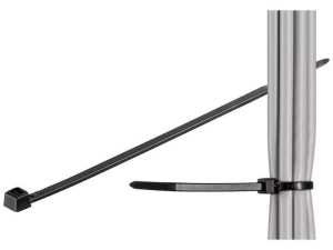 Coliere plastic plastic negru 3.5x292mm de interior-exterior 100buc fixPoint