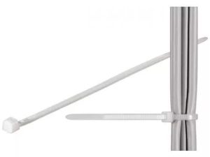 Coliere plastic strangere cabluri 292x3.5 mm transparent 100buc fixPoint