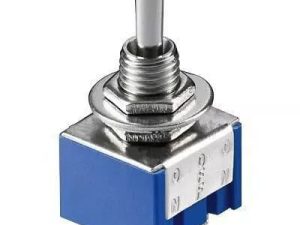 Comutator 2x ON-OFF-ON 6 pini 3A 250V 12.5x11.5x9.5mm Goobay