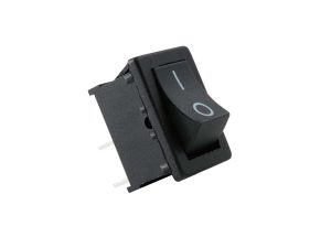 Comutator 3A 250V 1 circuit 2 pozitii ON-OFF negru incastrabil 12mm