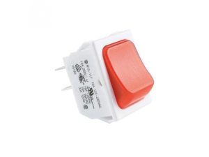 Comutator basculant cu retinere bec rosu 2 circuite 2 pozitii 250V 10A Somogyi Elektronic