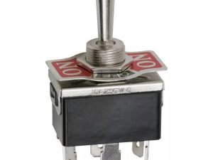 Comutator cu brat 2 circuit 10A 250V ON-OFF-ON cu retinere