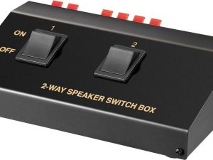 Comutator difuzor pentru conectare 2x boxe max 200W la amplificator si 100W x2 difuzor sau 50W x4 difuzor Goobay