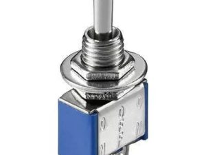 Comutator ON-OFF-ON 3 pini cu retinere 12.5x6.5x9.5mm 3A 250V MTS-1 Goobay