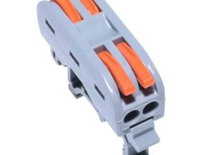 Conector 2+2 cu sina portocaliu pentru cablu maxim 4 mm