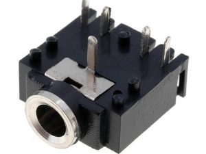 Conector 3.5mm stereo jack montabil pe panou cu intrerupator Valueline JC-128