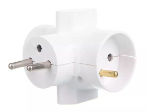 Conector AC supply splitter Layout 2P 2P+PE white TIMEX-ELEKTRO R-46