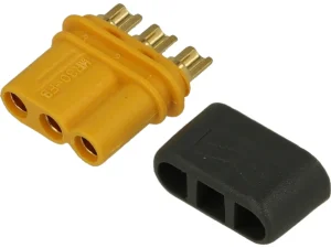 Conector alimentare DC mufa MR30 mama 3pin 15A 500V lipire pe cablu AMASS MR30-FB