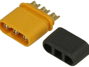 Conector alimentare DC mufa MR30 tata 3pin 15A 500V lipire pe cablu AMASS MR30-M