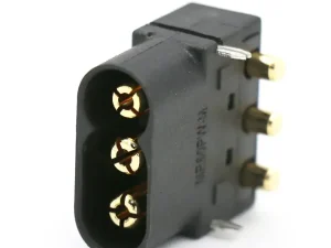 Conector alimentare DC soclu tata MR60 3-pini 35A /600V THT AMASS MR60PW-M