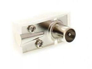Conector coaxial tata plastic cotit WELL