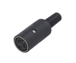 Conector DIN 5 pini mufa mama drept pe cablu NINIGI DC-007