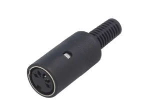 Conector DIN 5 pini mufa mama drept pe cablu NINIGI DC-007