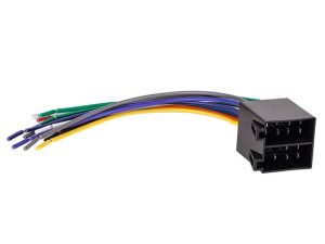 Conector ISO mama auto lipit cu cabluri 20cm