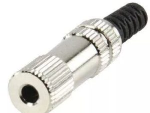 Conector Jack stereo mama 3.5 mm metalic pentu cablu LUMBERG