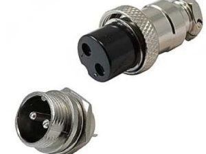 Conector MICROFON MARE 2 Pini set Mama+Tata 20 mm