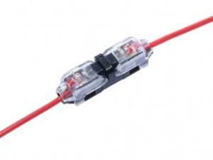 Conector rapid cu blocare in i pentru un fir