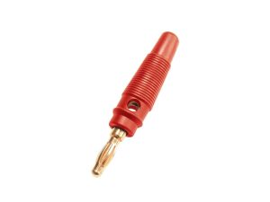 Conector tip banana 4mm tata rosu aurit HOME