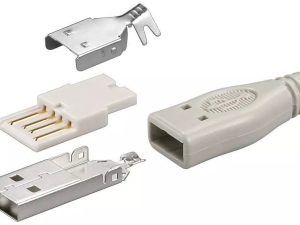 Conector USB A tata cu lipire Goobay