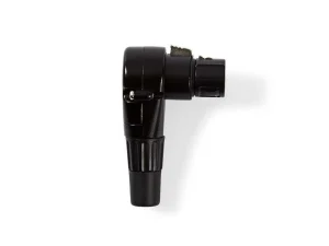 Conector XLR 3-pini mama 90 grade negru Nedis COTP15903BK
