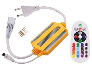 Controller si telecomanda pentru banda LED flexibila 10mm 230V RGB PS-3404