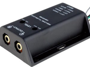 Convertor HI-LOW nivel semnale difuzor la 2x RCA audio aurit 40W intrare cabluri 4CarMedia