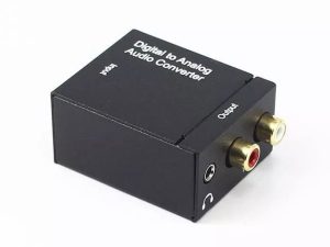 Convertor TOSLINK OPTIC +RCA DIGITAL la RCA ANALOG AUDIO 2x RCA +Jack 3.5 mm