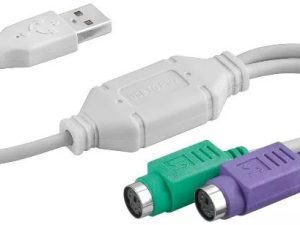 Convertor USB-PS/2 cablu adaptor USB A tata - 2x PS2 mama
