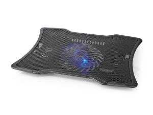 Cooler laptop Nedis 1 ventilator max 17" LED 1x USB negru