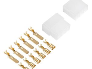 Cupla 6 contacte cu protectie papuc auto 6x tata+mama 6.3mm