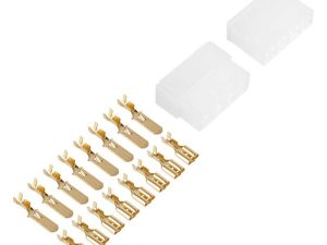 Cupla 8 contacte cu protectie papuc auto 8x tata+mama 6.3mm