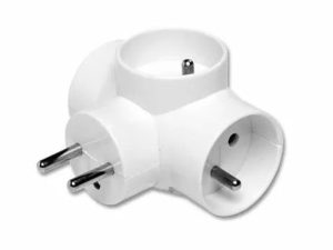 D.3805 Conector AC supply splitter Layout 2P+PE white 250VAC 16A PAWBOL