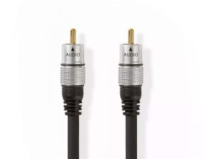 Digital Audio AV Cablu 1x RCA tata - 1x RCA tata 1.5m placat cu aur Nedis